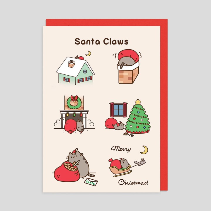 Biglietto di Natale Pusheen ruba biscotti