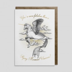 Biglietto di auguri Unicorno Sirena