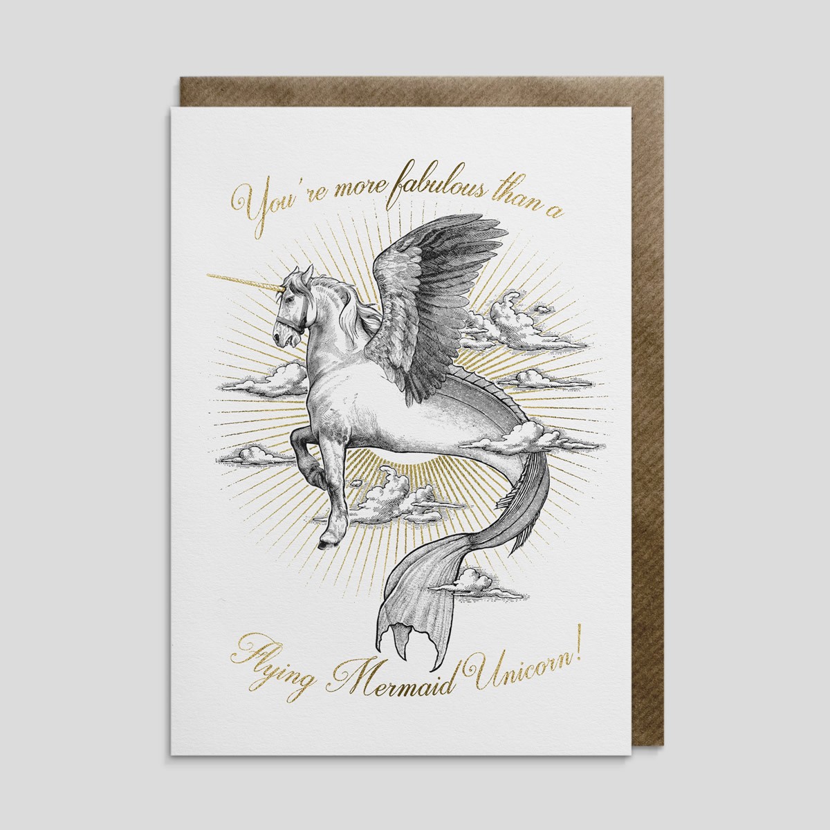 Biglietto di auguri Unicorno Sirena