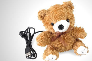 Orsacchiotto peluche con webcam