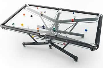 Nottage Design G-1, il tavolo da biliardo di vetro