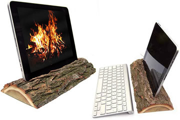 I-Log, un ceppo di legno come stand per iPad