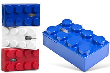Il mouse a forma di mattoncino LEGO