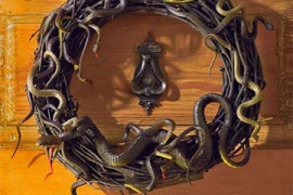 Corona di serpenti animata... la ghirlanda per Halloween Corona di serpenti animata