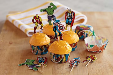 Kit per muffin casalinghi a tema Marvel