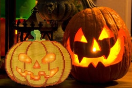 Jack o' Lantern 8-bit LED zucca-8-bit