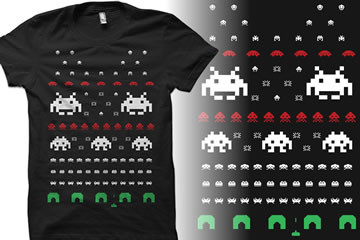 Holiday Invaders, la maglietta natalizia di Space Invaders