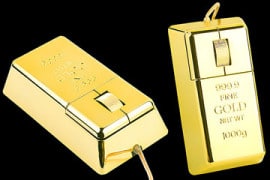 Un lingotto d’oro per mouse Mouse a forma di lingotto d'oro