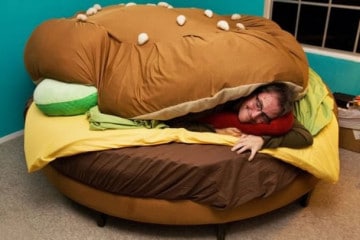 Un letto a forma di Hamburger