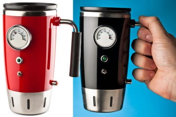 Mug da viaggio riscaldato in stile Hot Rod