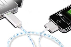 Cavo luminoso per iPhone e iPad dexim-green-cable