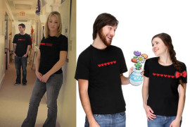 Maglietta dinamica con cuori 8-Bit maglietta-dinamica-cuori-8-bit