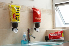 Porta fazzoletti a forma di colla, shampoo o dentifricio porta-fazzoletti-tubetto