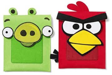 Le custodie in feltro di Angry Birds per iPad