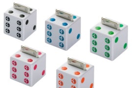 Mini speaker a forma di dado per iPod mini-speaker-dado