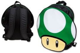 Lo zaino del funghetto verde 1UP di Super Mario zaino-funghetto-1-up-di-super-mario