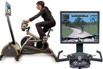 Cyclette con realtà virtuale