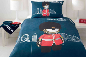 Il set da letto della mascotte di Londra 2012