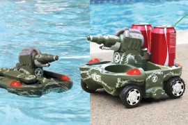 Il porta lattine a quattro ruote porta-lattine-anfibio-radiocomandato
