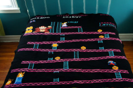 I videogame retrò fatti all'uncinetto coperta-donkey-kong-uncinetto