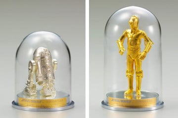 R2-D2 e C-3PO in argento e oro