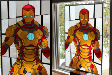 La vetrata dedicata ad Iron Man