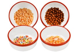 Il set di tazze per cereali ciotole-cereali