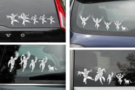 Gli adesivi per auto delle famiglie Marvel decalcomanie-marvel