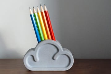 Una nuvola di gomma e un arcobaleno di matite