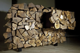 Facerecord Cabinet mobiletto-ceppi-di-legno