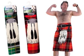 Le salviette da scozzese kilt-da-bagno