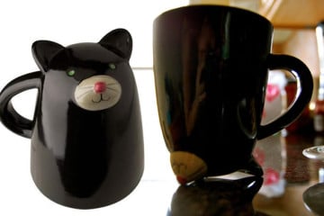 Upside Down Cat Mug