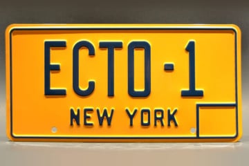 La targa Ecto-1 dei Ghostbusters