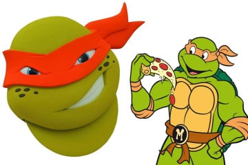 Il tagliapizza Michelangelo delle TMNT