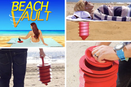 Il portaoggetti da spiaggia the-beach-vault