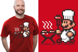 La maglietta Super Mario BBQ maglietta-barbecue-8-bit