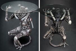 Il tavolino steampunk di Alien tavolino-alien