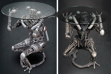 Il tavolino steampunk di Alien