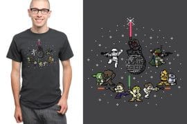 Maglietta Star Wars Natale in 8-bit maglietta-guerre-stellari-natalizia-8-bit