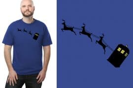 Maglietta TARDIS a Natale maglietta-tardis-natalizia