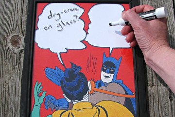 Lavagna Batman contro Robin