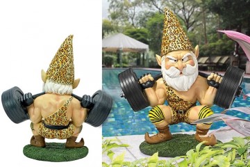 Nano da giardino culturista