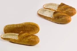 Scarpe di pane ciabatte-di-pane