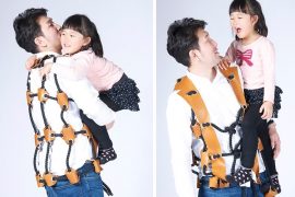 Papà d’arrampicata vestito-arrampicata-per-bambini