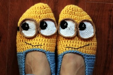 Pantofole Minions all’uncinetto