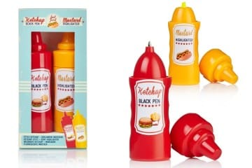 Ketchup e senape da scrivania