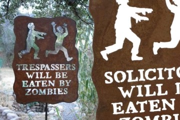 Cartello di pericolo Zombie