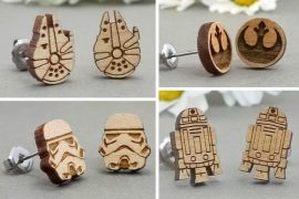 Orecchini Star Wars di legno orecchini-di-legno-star-wars