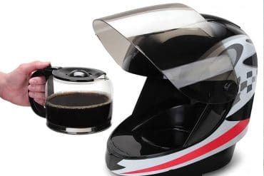 Casco da moto da caffè