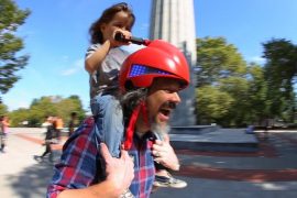 Casco per moto-papà piggyback-driver